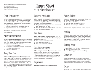 Document preview: Monsterhearts 2 Character Sheets