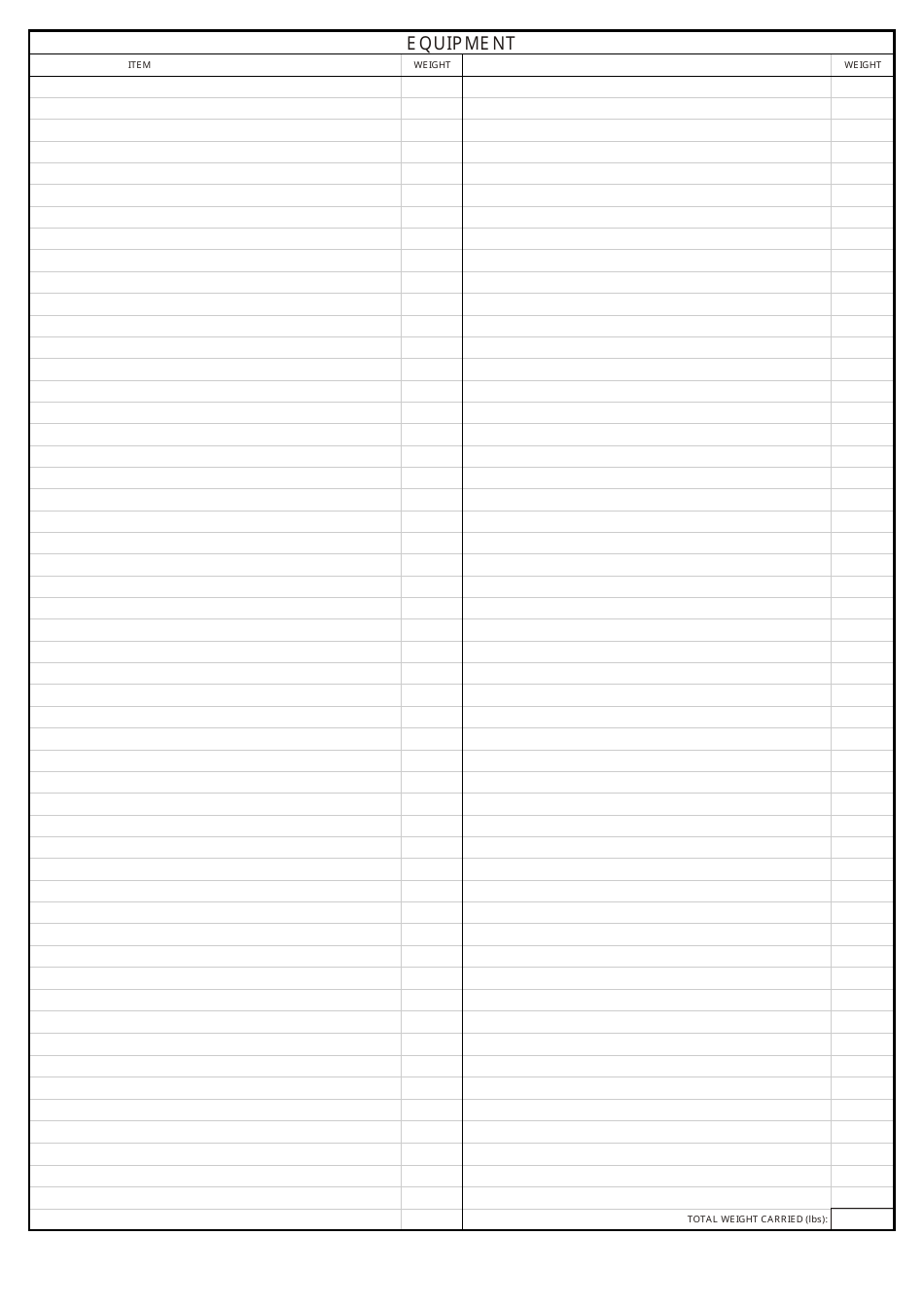Dd Spellcaster Character Sheet, Page 3