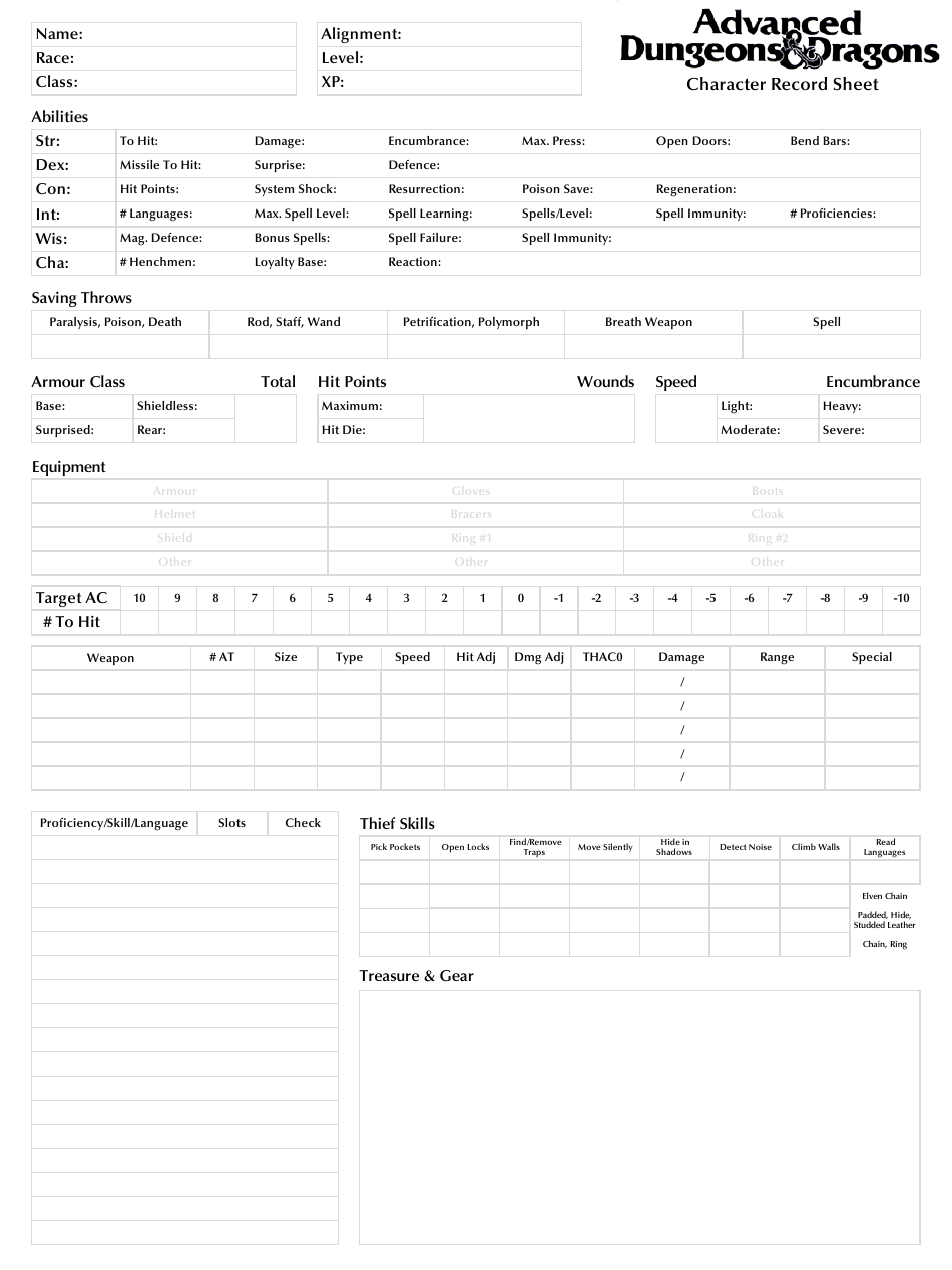 Advanced Dungeons Dragons Thief Character Record Sheet Download advanced-dungeons-dragons-thief-character-record-sheet-download