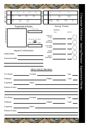 Advanced Dungeon &amp; Dragons Character Sheet, Page 3