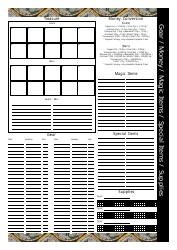Advanced Dungeon &amp; Dragons Character Sheet, Page 5