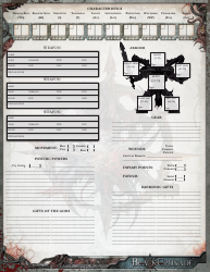 Warhammer 40k Daemon Prince Character Sheet - Black Crusade, Page 2