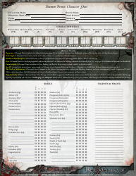Document preview: Warhammer 40k Daemon Prince Character Sheet - Black Crusade