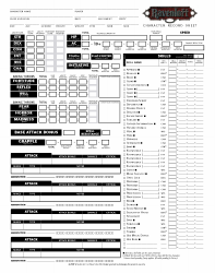 Ravenloft Character Record Sheet