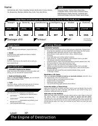 Dungeon Planet Character Sheets, Page 3