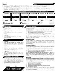 Dungeon Planet Character Sheets, Page 7