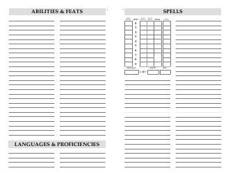 Pathfinder Character Booklet, Page 4