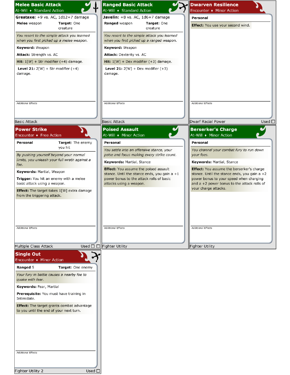 Dd Dwarf Slayer Character Sheet, Page 4