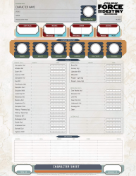 Star Wars Force and Destiny Character Sheet