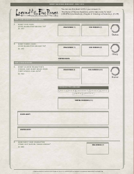 Legend of the Five Rings Character Sheet - Twenty Questions Worksheet