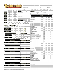 Pathfinder Character Sheet, Page 5