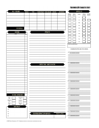Pathfinder Character Sheet, Page 6