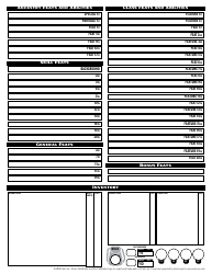 Pathfinder Society Character Sheet With Worksheets, Page 7