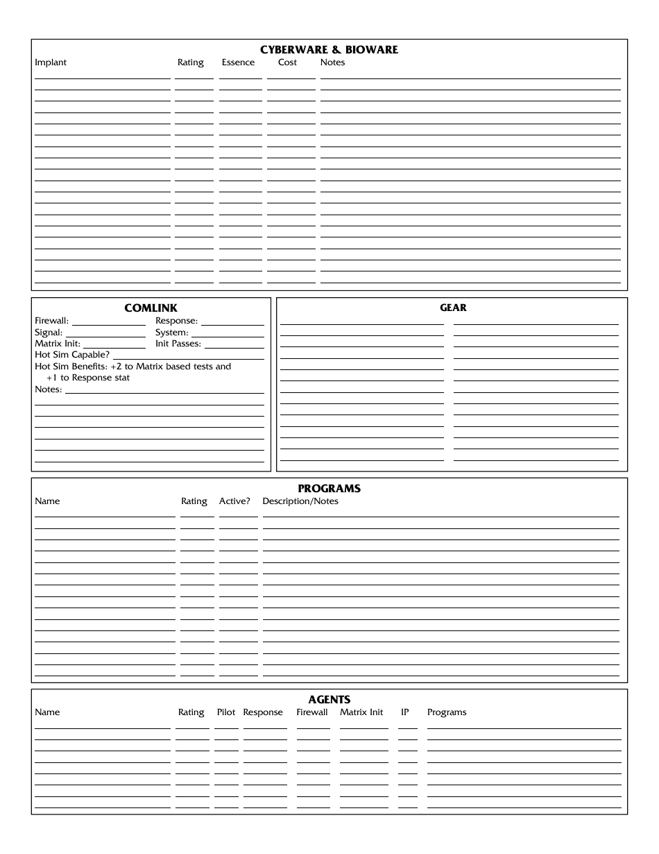 shadowrun 5th edition character sheet excel