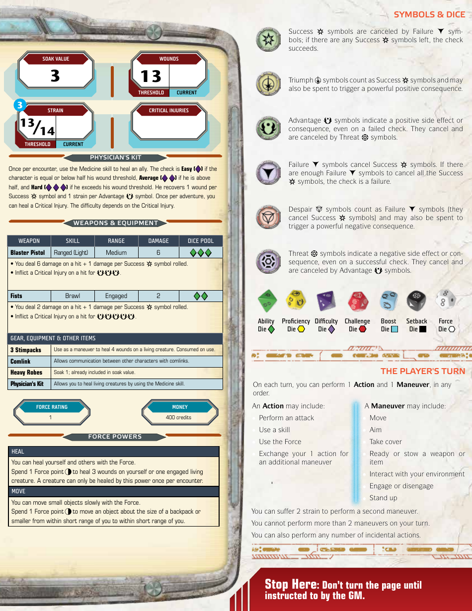 Star Wars Age of Rebellion Consular Belandi Character Sheet, Page 5