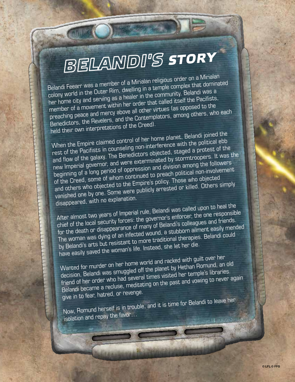 Star Wars Age of Rebellion Consular Belandi Character Sheet, Page 8