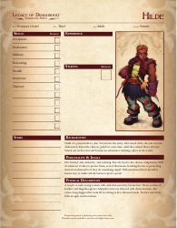 Legacy of Dragonholt Character Sheets, Page 6