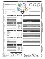 Document preview: Legend of the Five Rings Character Sheet - Narrative Mode