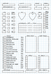 D&amp;d Character Sheet - Graph Paper