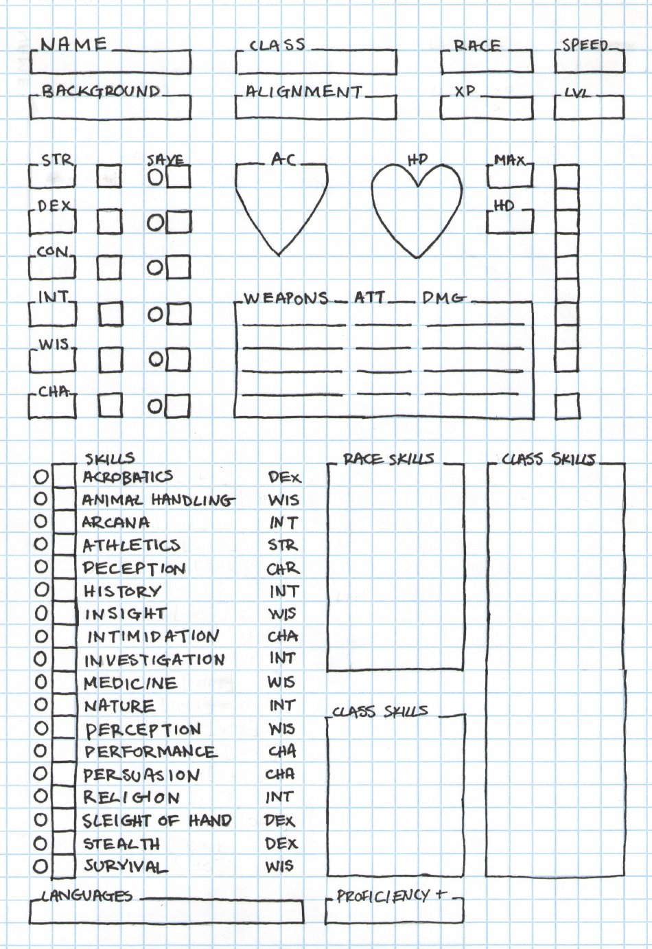 Dd Character Sheet - Graph Paper, Page 4