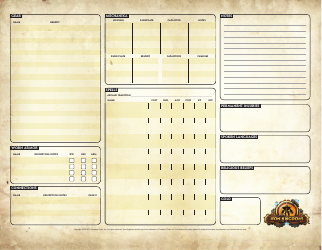 Iron Kingdoms Roleplaying Game Character Sheet, Page 2