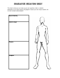 Female/Male Character Creation Sheet