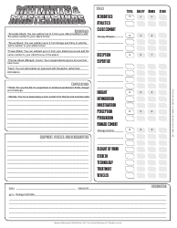 Mutants &amp; Masterminds Energy Controller Character Sheet, Page 2