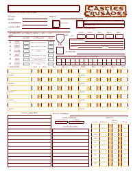 Document preview: Castles & Crusades Official Character Sheet
