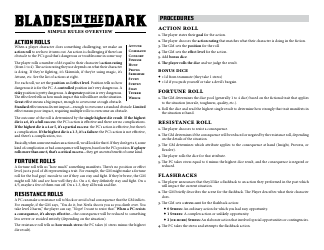 Document preview: Blades in the Dark Character Sheets