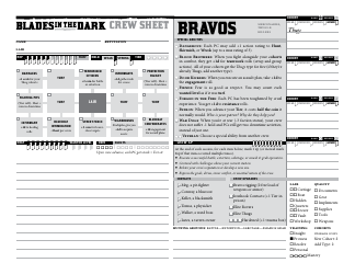 Blades in the Dark Character Sheets, Page 14