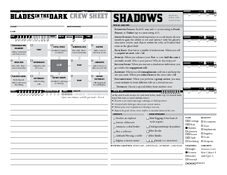 Blades in the Dark Character Sheets, Page 17