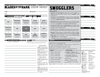 Blades in the Dark Character Sheets, Page 18