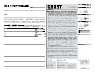Blades in the Dark Character Sheets, Page 30