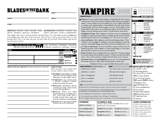 Blades in the Dark Character Sheets, Page 32