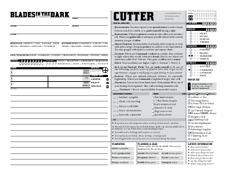 Blades in the Dark Character Sheets, Page 3