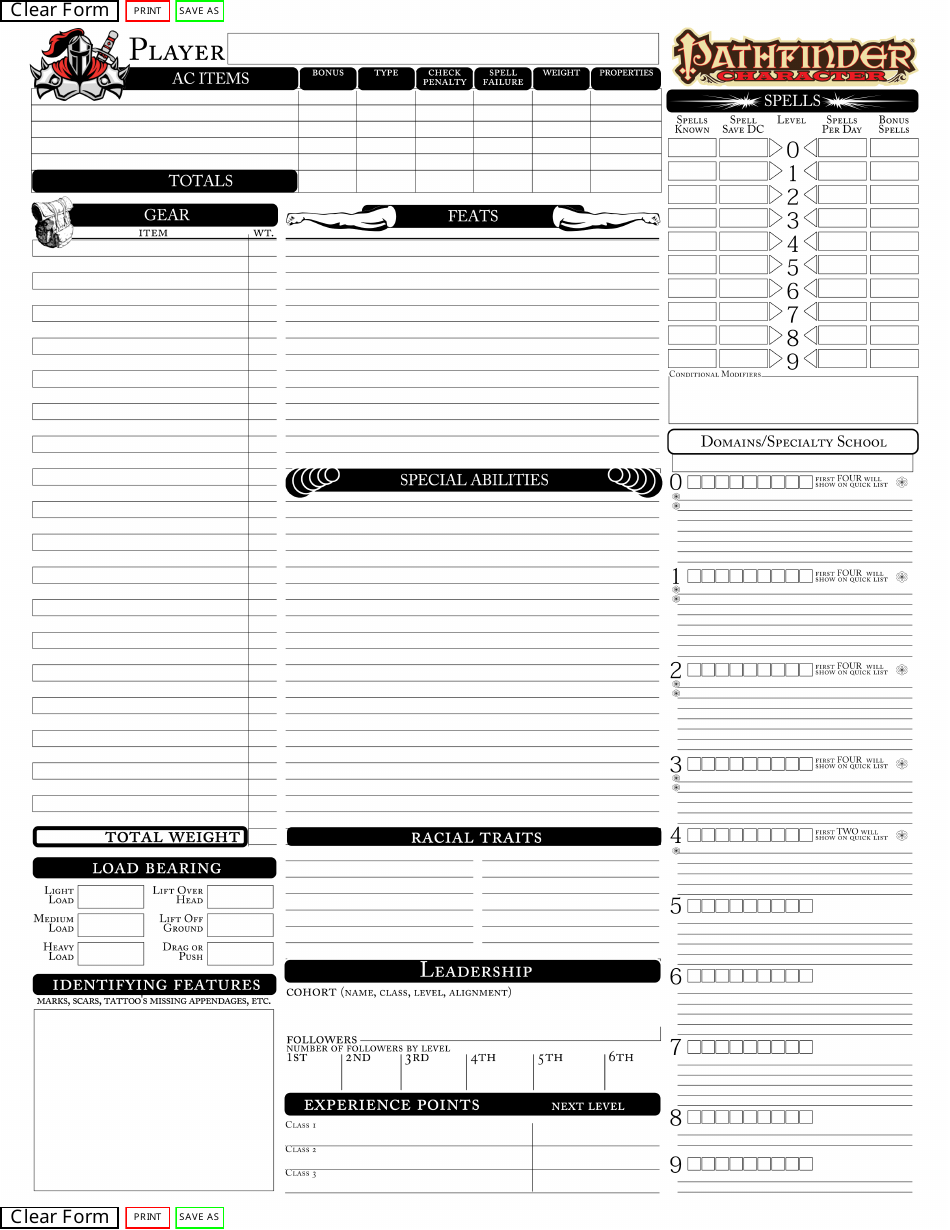 Pathfinder Character Sheet With Animal Companion Trading Card Download ...