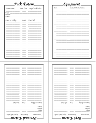 Werewolf the Apocalypse Character Sheet - Tables, Page 4