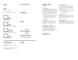 Monsterhearts Character Sheets, Page 16