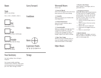 Monsterhearts Character Sheets, Page 18