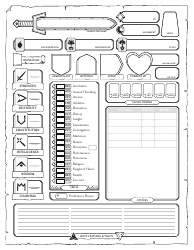 D&amp;d 5e Character Sheet for Call to Adventure Epic Origins