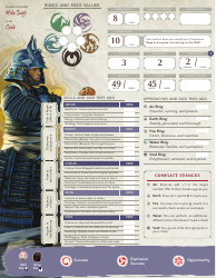 Legend of the Five Rings Hida Sugi Character Sheet, Page 6