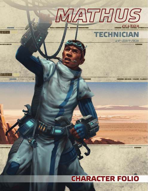 Technician Mathus Character Sheet - Star Wars Edge of the Empire