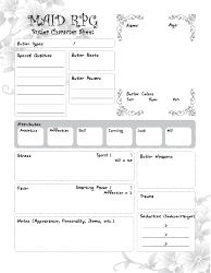 Document preview: Maid Rpg Butler Character Sheet
