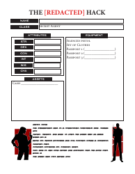 Document preview: The Redacted Hack Character Sheet