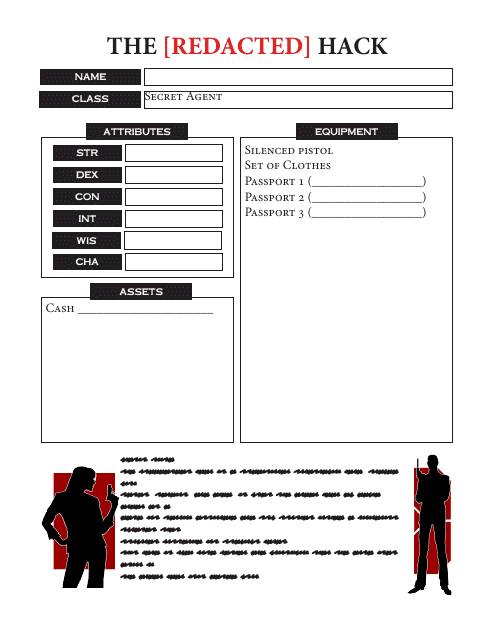 The Redacted Hack Character Sheet