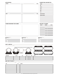 Tron Role Playing Game Character Sheet, Page 2