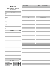 Pathfinder Character Sheet - Redshirt, Page 2