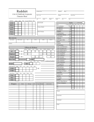 Document preview: Pathfinder Character Sheet - Redshirt