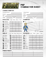 Fallout P&amp;p Character Sheet