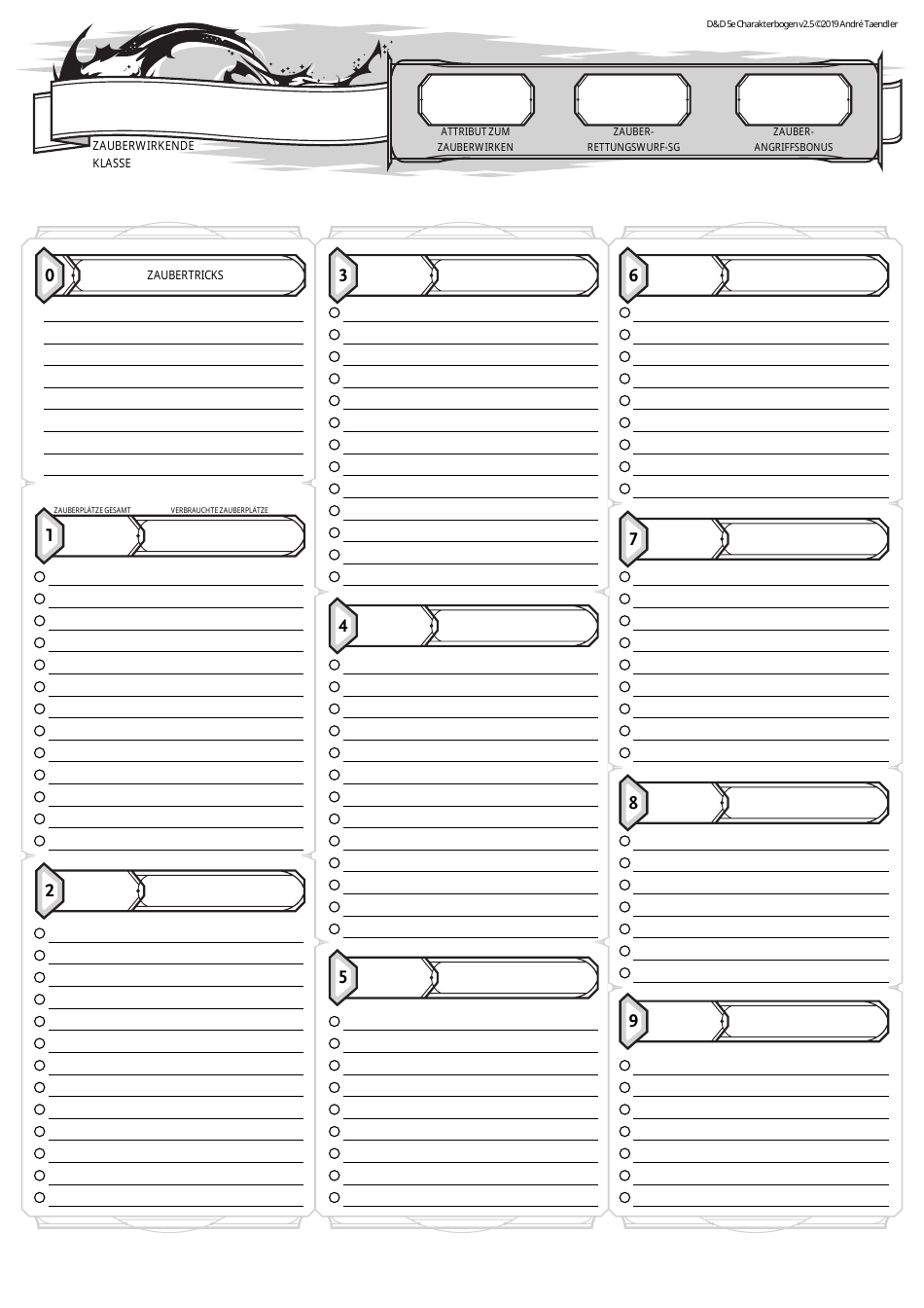 Dd Character Sheet (German), Page 4